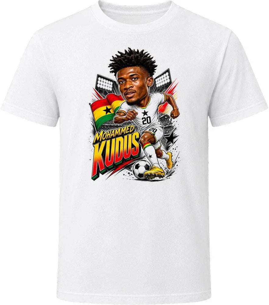 Mohammed Kudus, Ghana Caricature Soccer 2026 T Shirt Unisex
