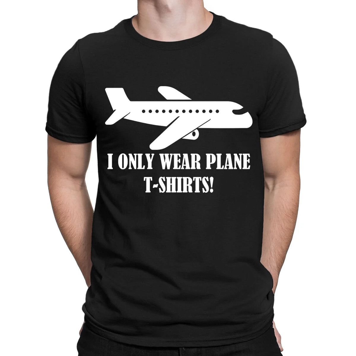 I Only Wear Plane T Shirts Aeroplane Flying Aviation Funny Mens s Top#DNE Unisex