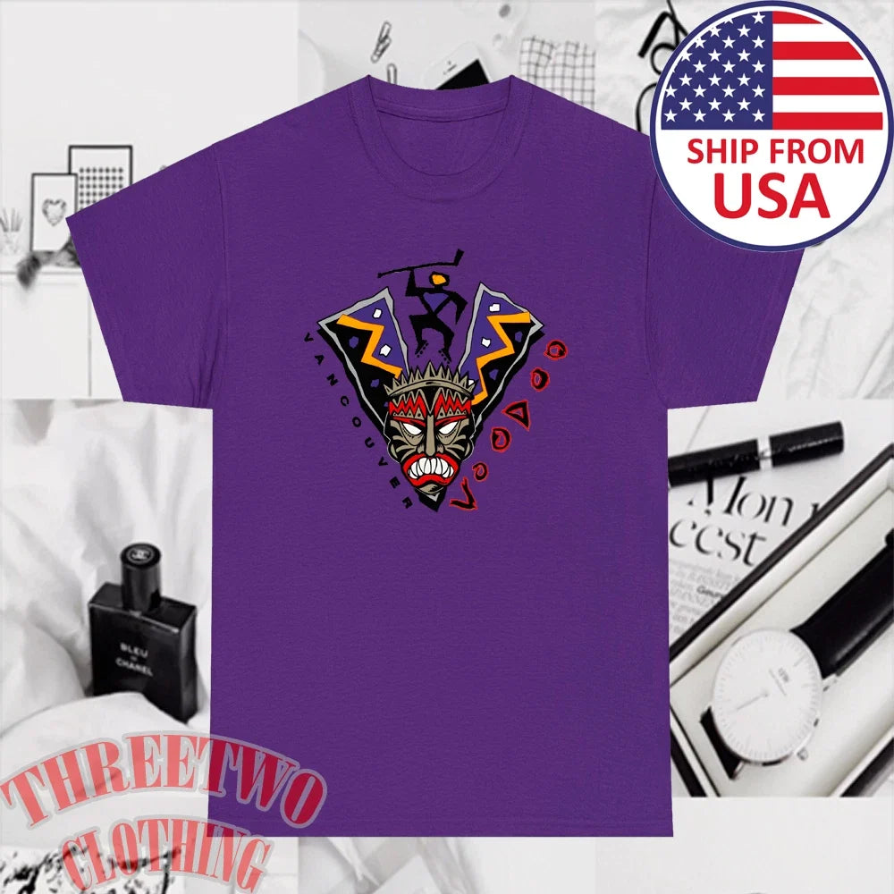 Vancouver VooDoo Voo Doo Hockey Team Roler International Men's Purple Size S-5XL Unisex