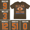 SCLSU Mud Dogs Football The Waterboy 1998 Adam Sandler Bourbon Bowl Jersey Shirt Unisex
