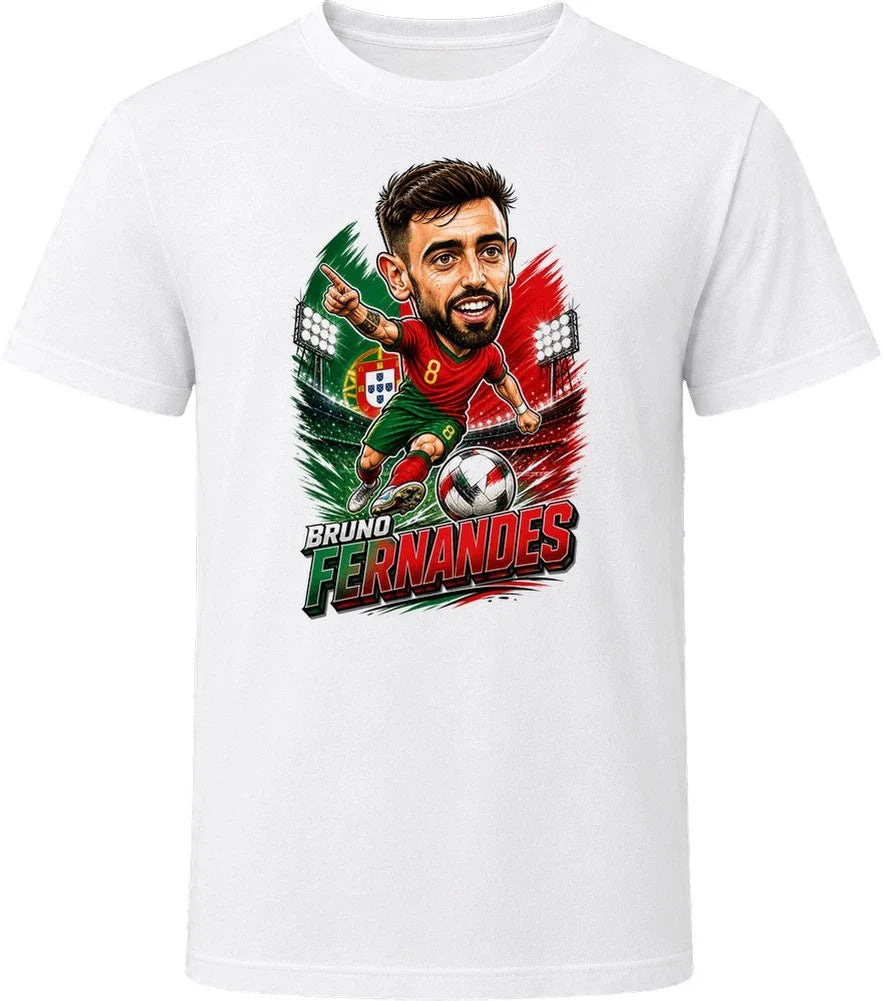 Bruno Fernandes, Portugal Caricature Soccer 2026 T Shirt Unisex