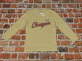 NEW*CHEVIGNON LONG SLEEVE SHIRT*SCRIPT*VANILLA YELLOW*CASUAL*NEW Unisex