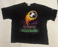 Vintage Reebok Soccer Shirt Fire Stadium Mens XL Black Graphic Print Space FLAW Unisex