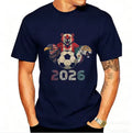2026 USA Canada Mexico Soccer Black Eagle Bear Jaguar Graphic Fan Tee Unisex