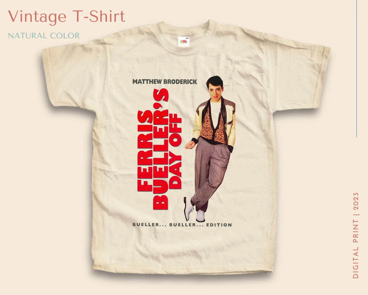 Ferris Bueller's Day Off V1 T Shirt for Men NATURAL S-5XL Unisex