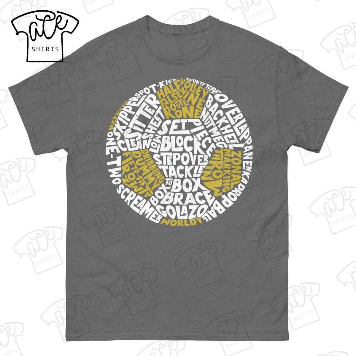 Soccer Word Art , Adult Unisex Tee, Football Terminology & Slang Design Unisex