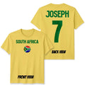 Personalised South Africa Name And Number Unisex T Shirt Game Day Football Rugby Unisex