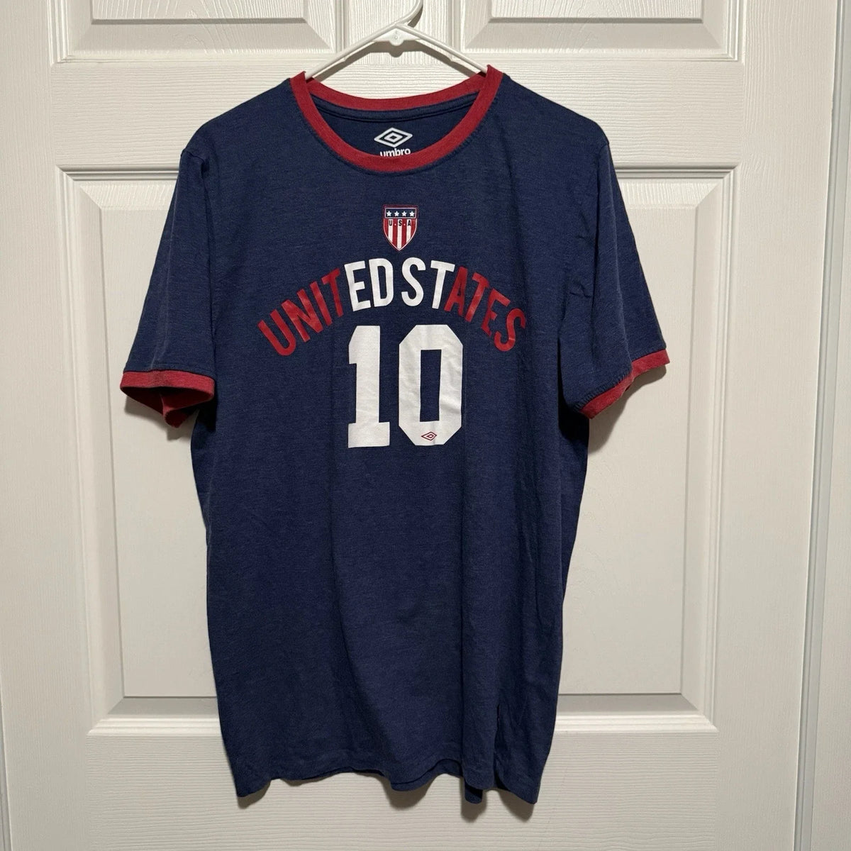 Umbro Unites States Soccer 10 Fan Tee Shirt Mens Size Large Unisex