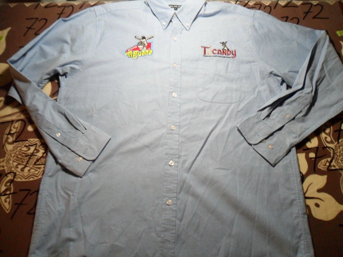 Large Dulces Tiajuana Candy Mexican Distributors Work Wear Long Sleeve Shirt Unisex
