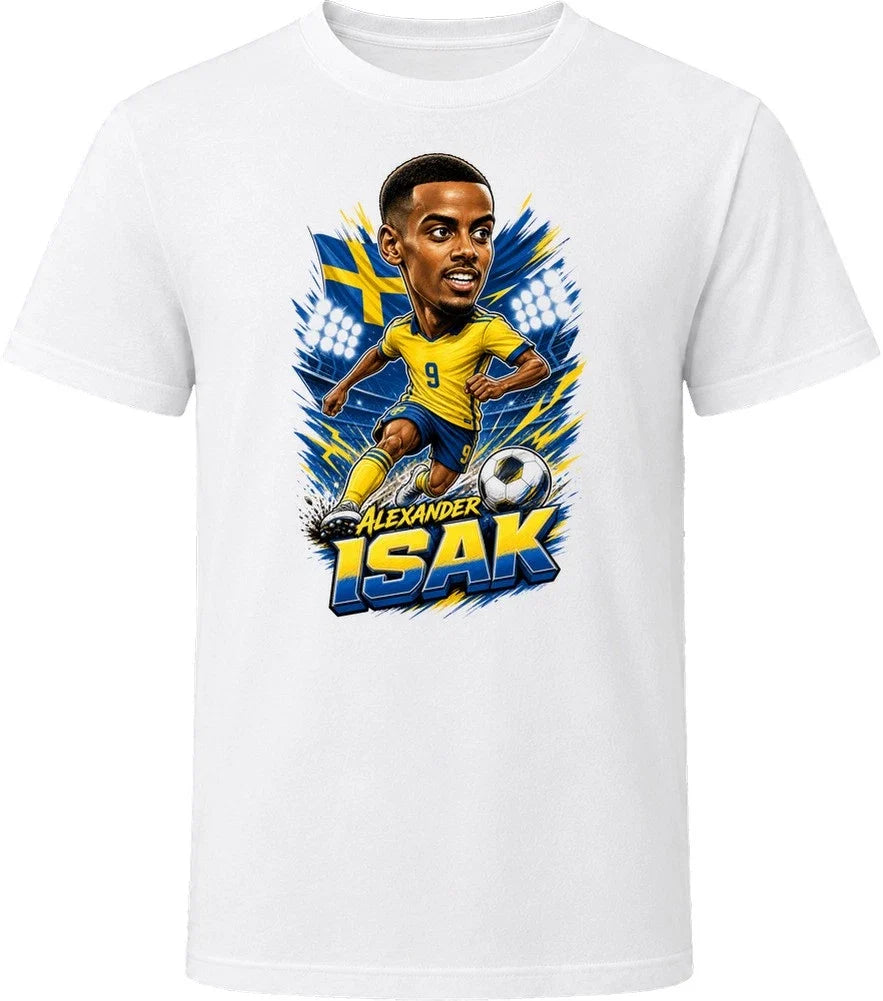 Alexander Isak, Sweden Caricature Soccer 2026 T Shirt Unisex