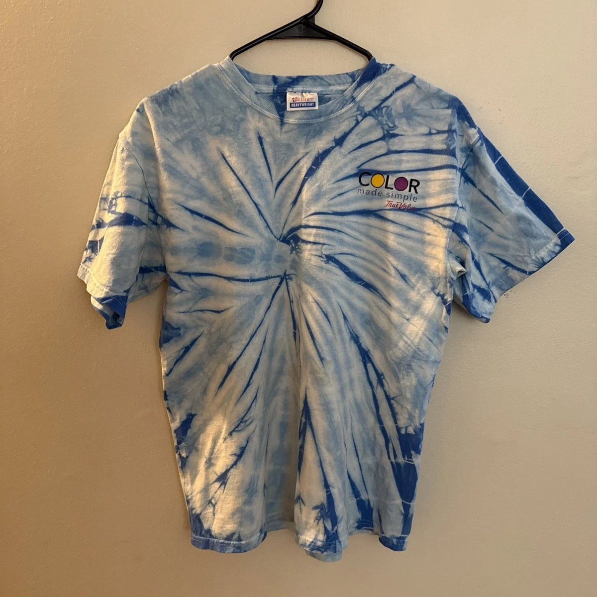True Value Hardware Store “Color Made Simple” Men’s Medium Shirt - Blue TyeDye Unisex