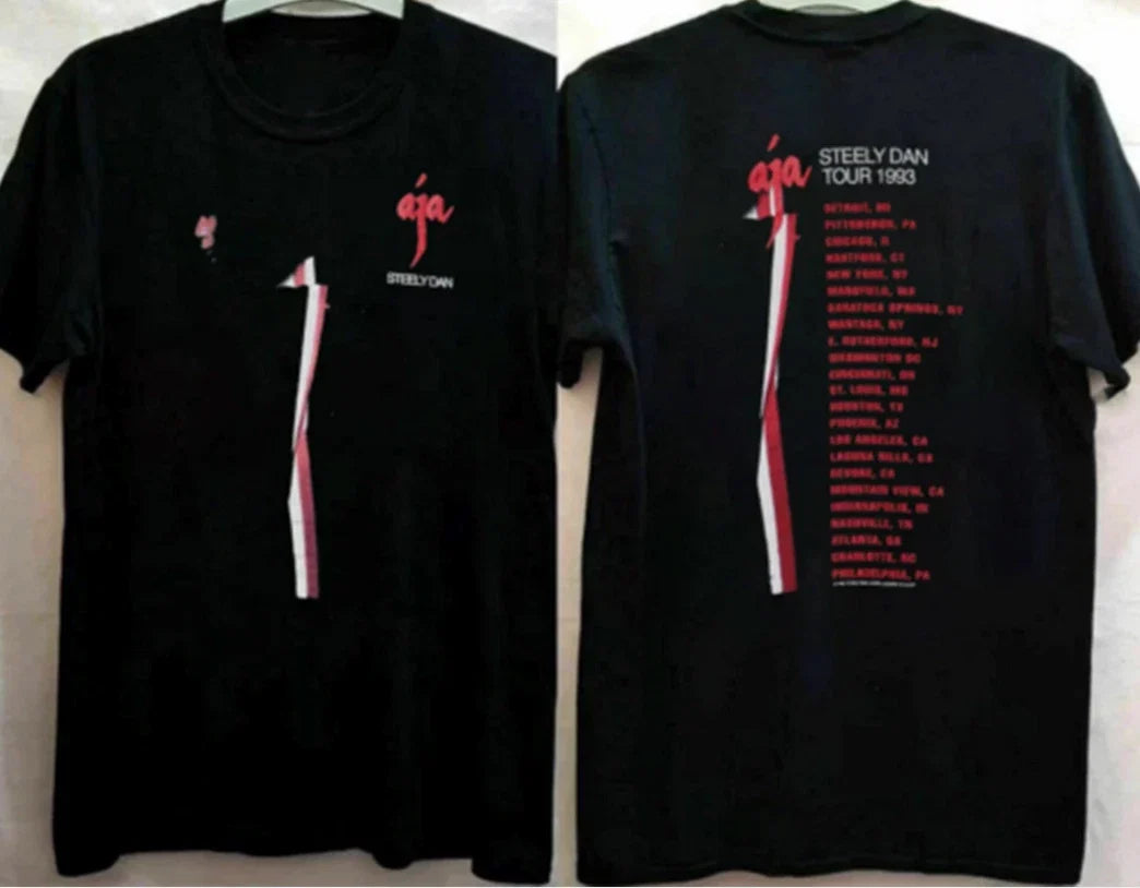 Steely Dan Aja Tour 1993 T Shirt Cotton 2 side Unisex