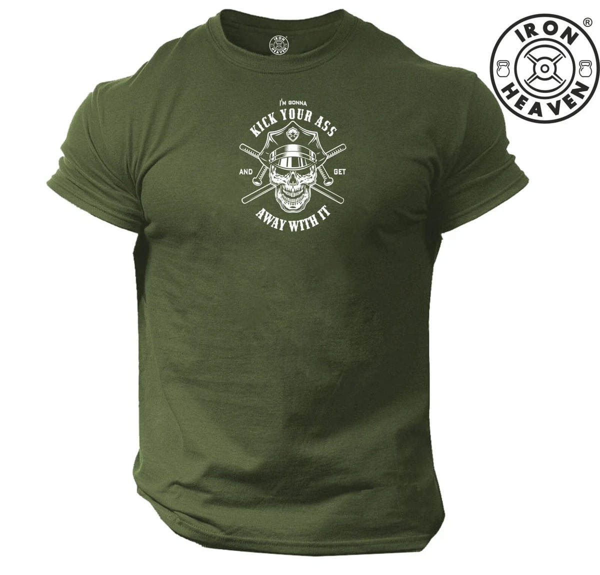 Kick Your Ass T Shirt Gym Clothing Bodybuilding Training Workout Boxing MMA Top Unisex