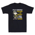 Wolf I'm A Simple Old Man I Am Grumpy and I Like Boobs Funny Quote Men's Unisex
