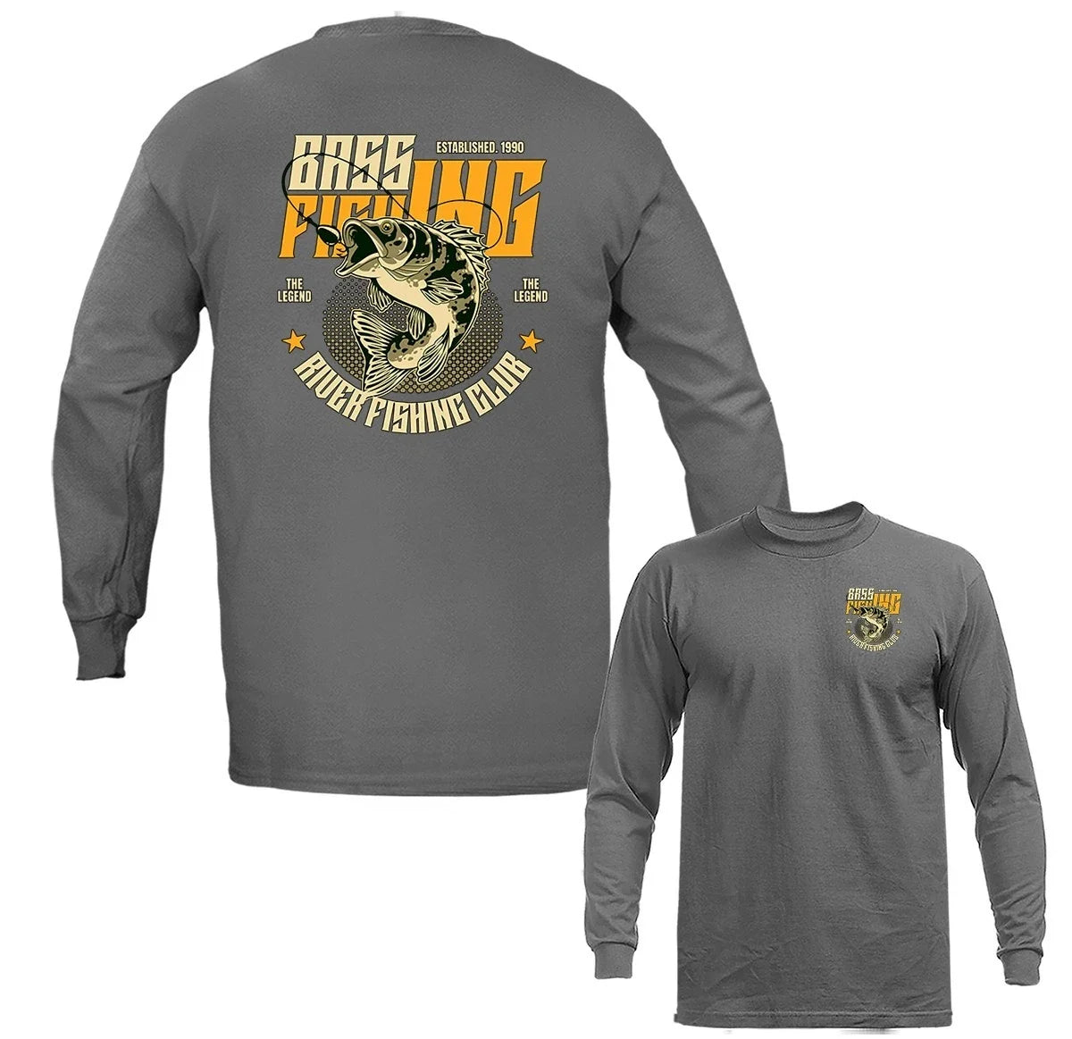 Bass Fishing Legend Outdoor Sports Fishing Long Sleeve s Unisex