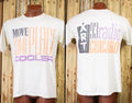 Vintage 93 XRT Chicago Radio Move Some Place Cooler Graphic T Shirt 90s White Unisex