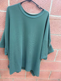 Men’s FashionNova Relaxed Ribbed Green oversized t shirt size 3XL Unisex
