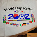 Vintage Sachers World Cup 2002 Soccer T Shirt Korea Japan Adult Medium M White Unisex