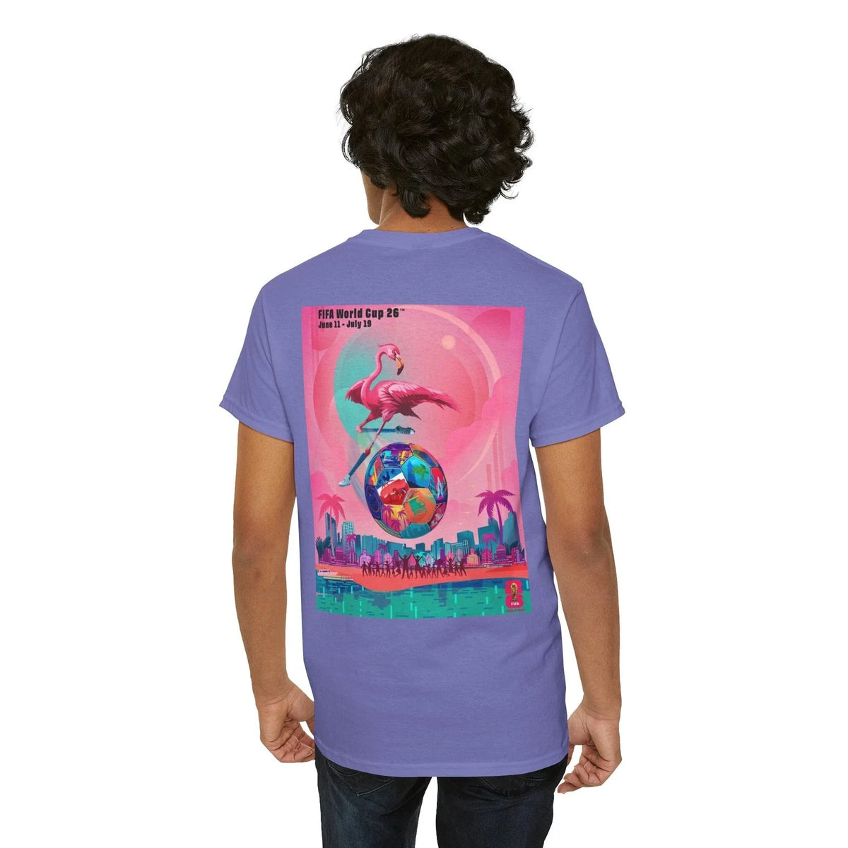 World Cup Soccer Miami Soccer Club Unisex Cotton Sport Tee Front/Back Unisex
