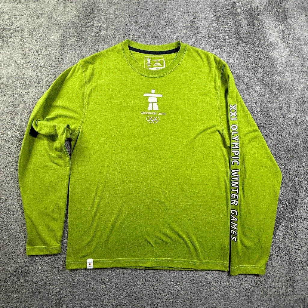 Vancouver 2010 Winter Olympics Shirt Whistler Official Mens S Long Sleeve Green Unisex