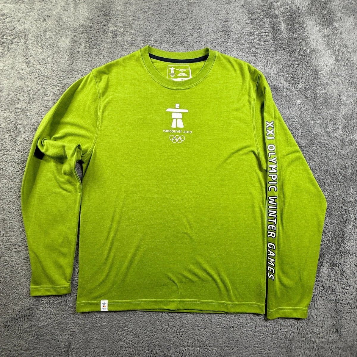 Vancouver 2010 Winter Olympics Shirt Whistler Official Mens S Long Sleeve Green Unisex