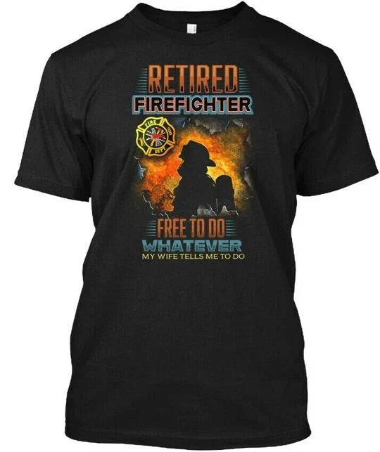 Retired Firefighter Made in the USA Size S to 5XL Unisex