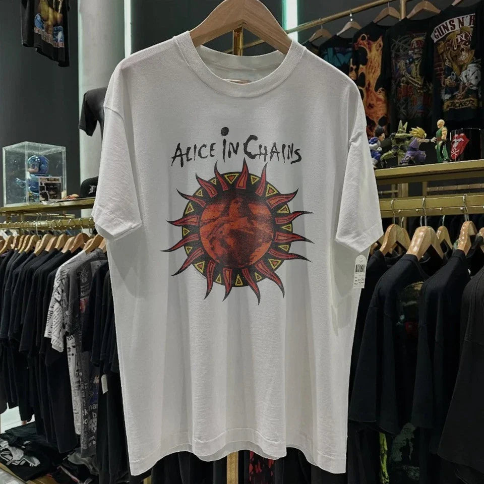 93 Alice In Chains Lollapalooza Washed White Tee Unisex
