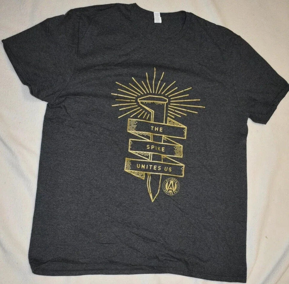Atlanta United FC Soccer Size XL Grey Graphic The Spike Unites Us ATL Unisex