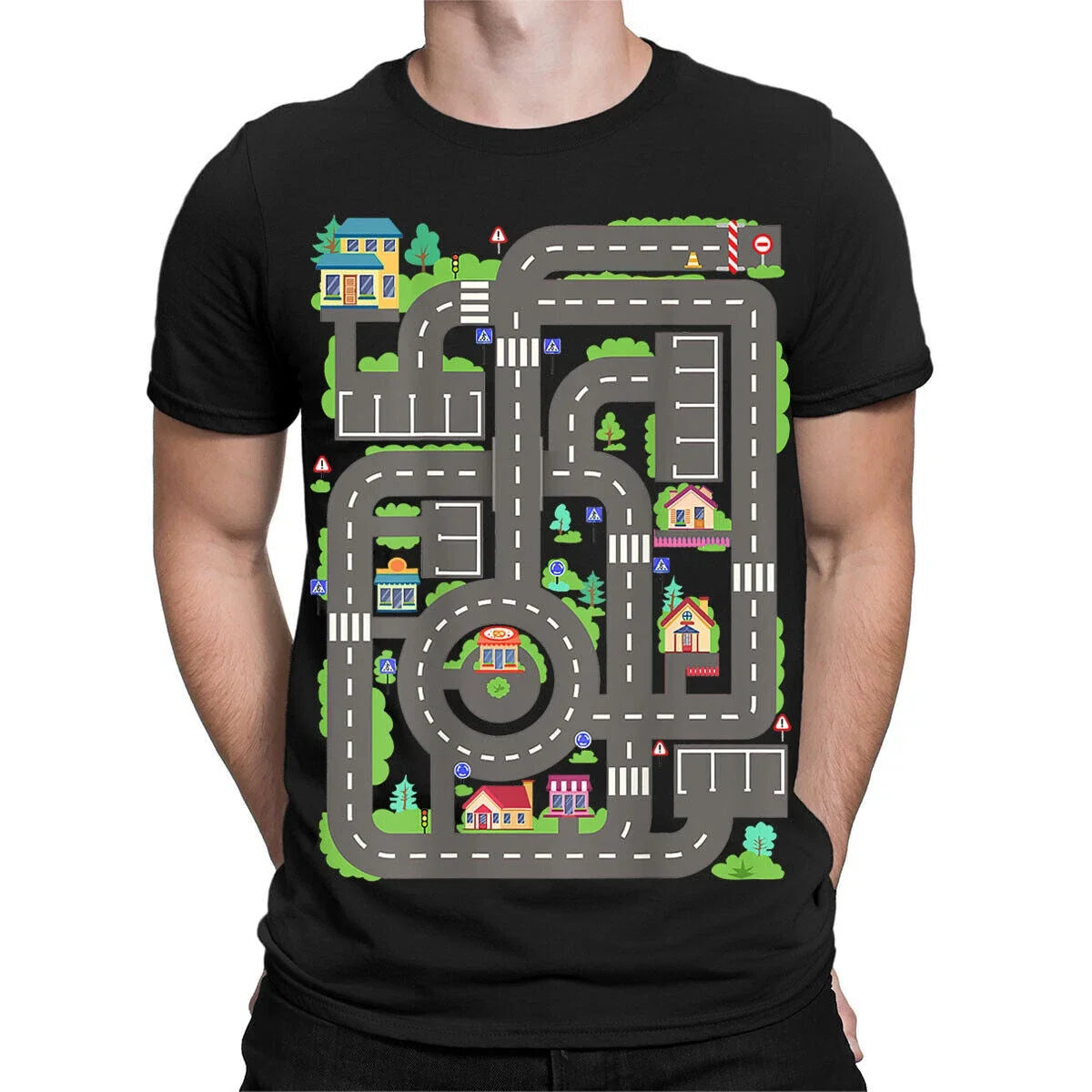 Play Car Race Track Fathers Day Daddys Gift Funny Novelty Mens s #TA-44 Unisex