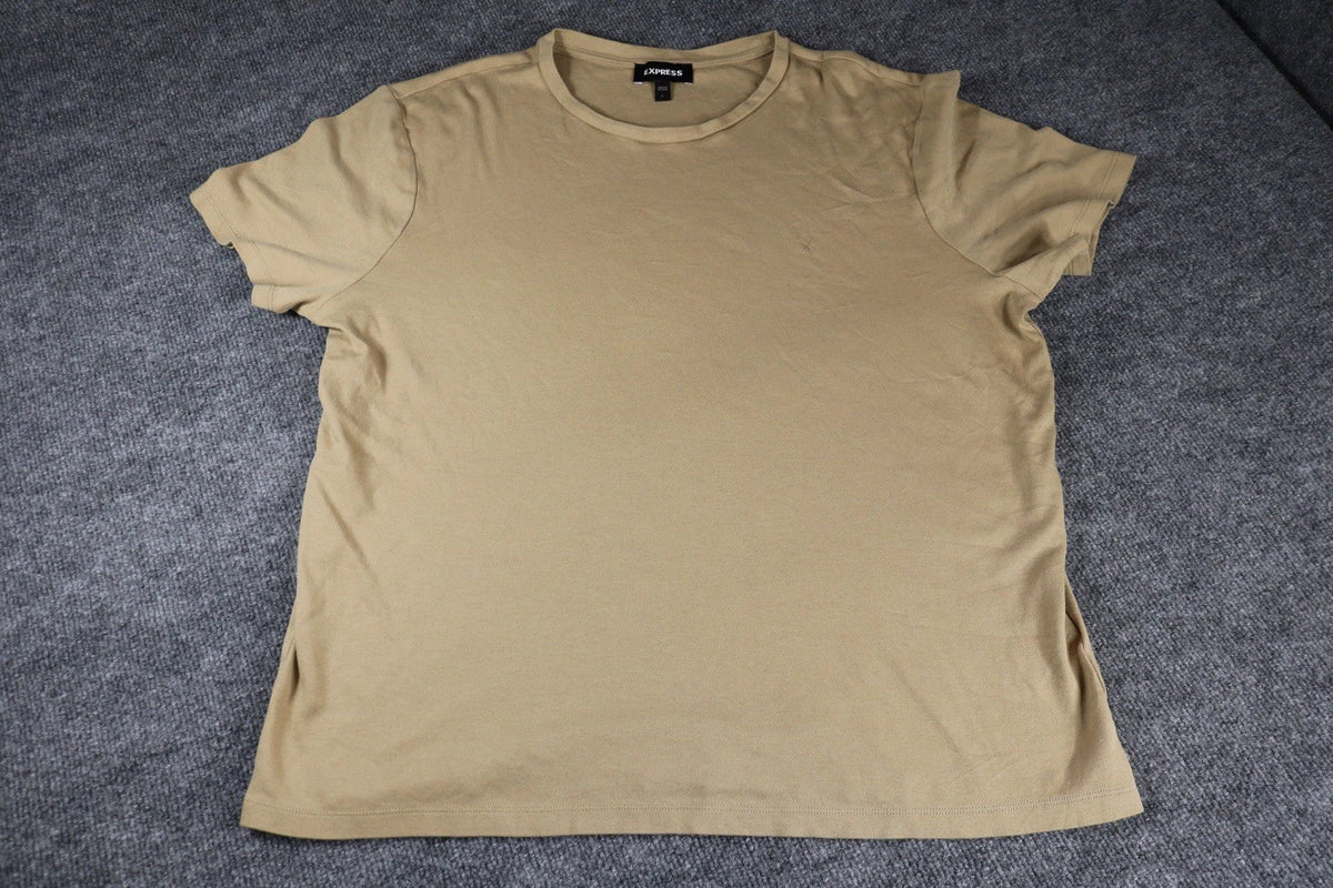 Men’s Size Large - Express Tan Nice Shirt Simple Unisex