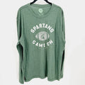 Life is Good Spartans Game On Football Classic Fit Men's Large, Very Soft Green Unisex