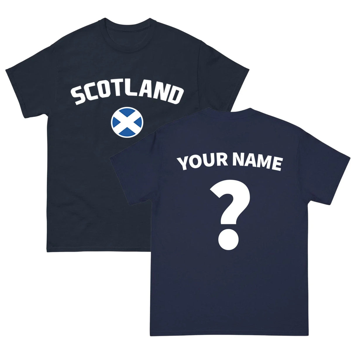 Personalised Scotland football ,Custom Name and Number Football Tee Unisex