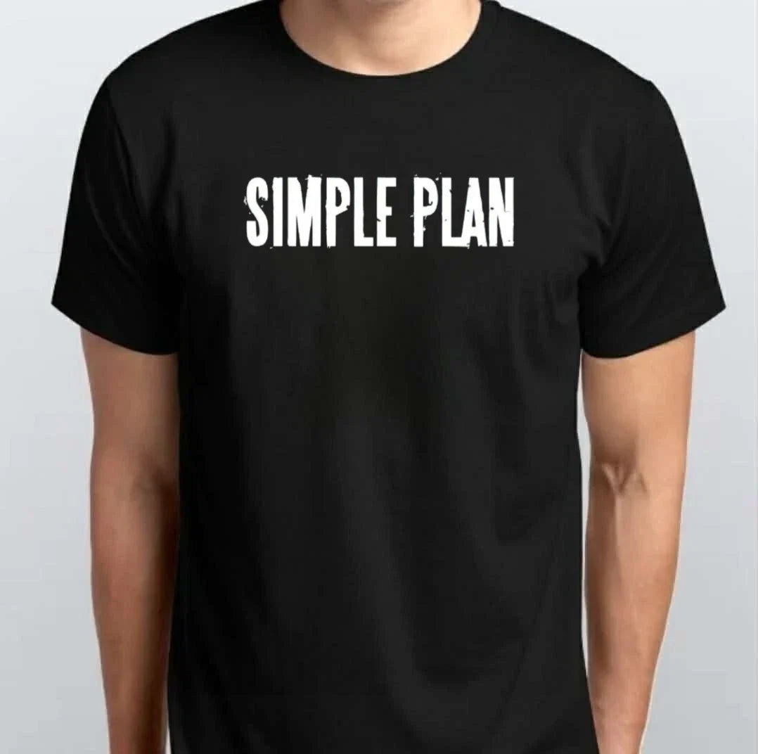 SIMPLE PLAN Graphic Print Unisex S M L XL XXL 3 4 XL Black White Unisex