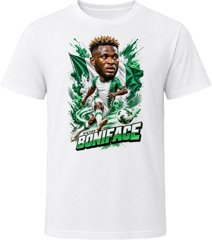 Victor Boniface Nigeria Soccer Caricature 2026 World Cup T Shirt Unisex