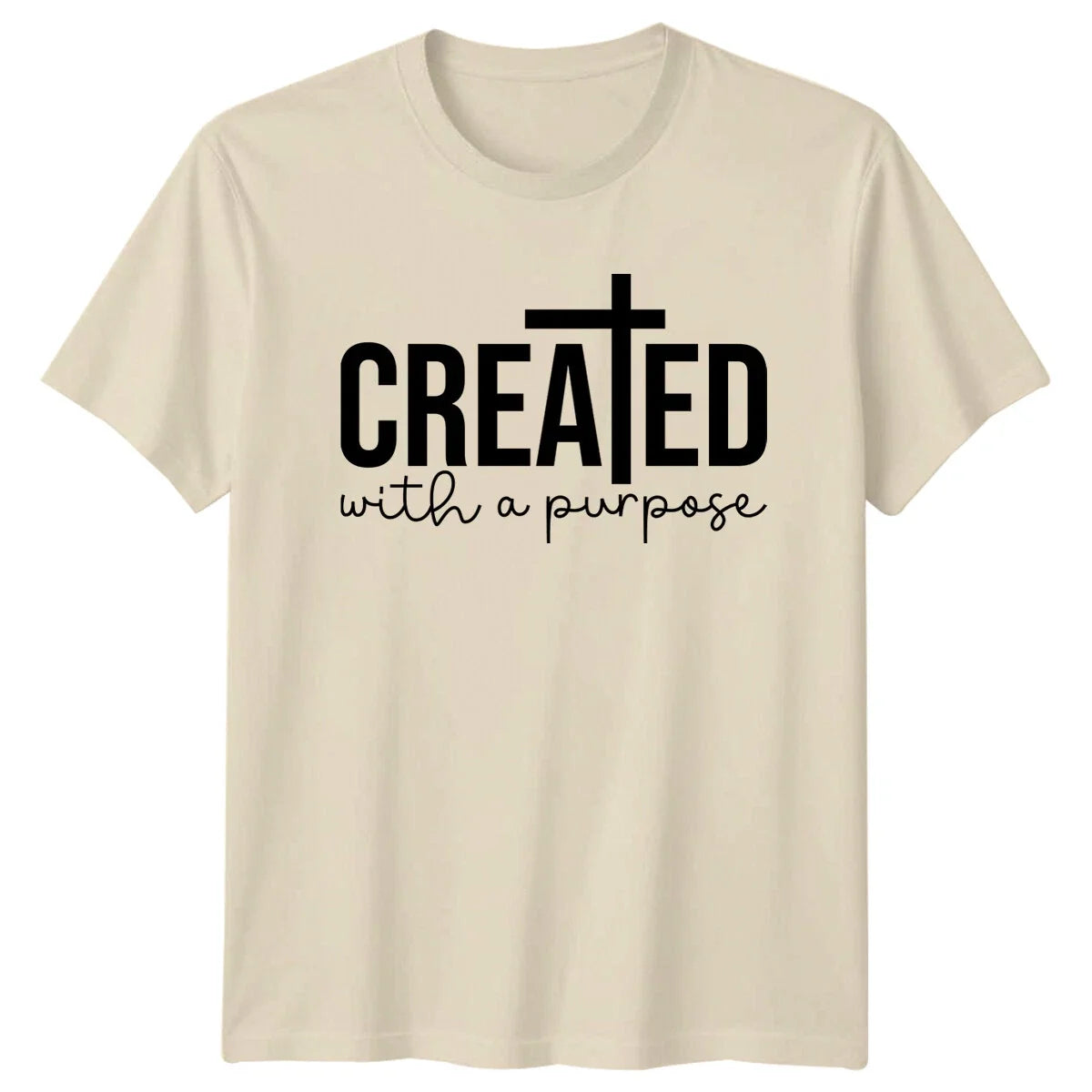 Created With A Purpose Cross Christian Faith Unisex
