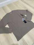 Public Supply Shirt Mens Small Brown Long Sleeve Crew Neck NWT Unisex