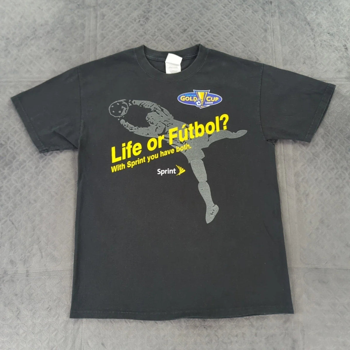 Concacaf Gold Cup T Shirt Y2K Life or Futbol Sprint Mobile Black Men Medium Unisex
