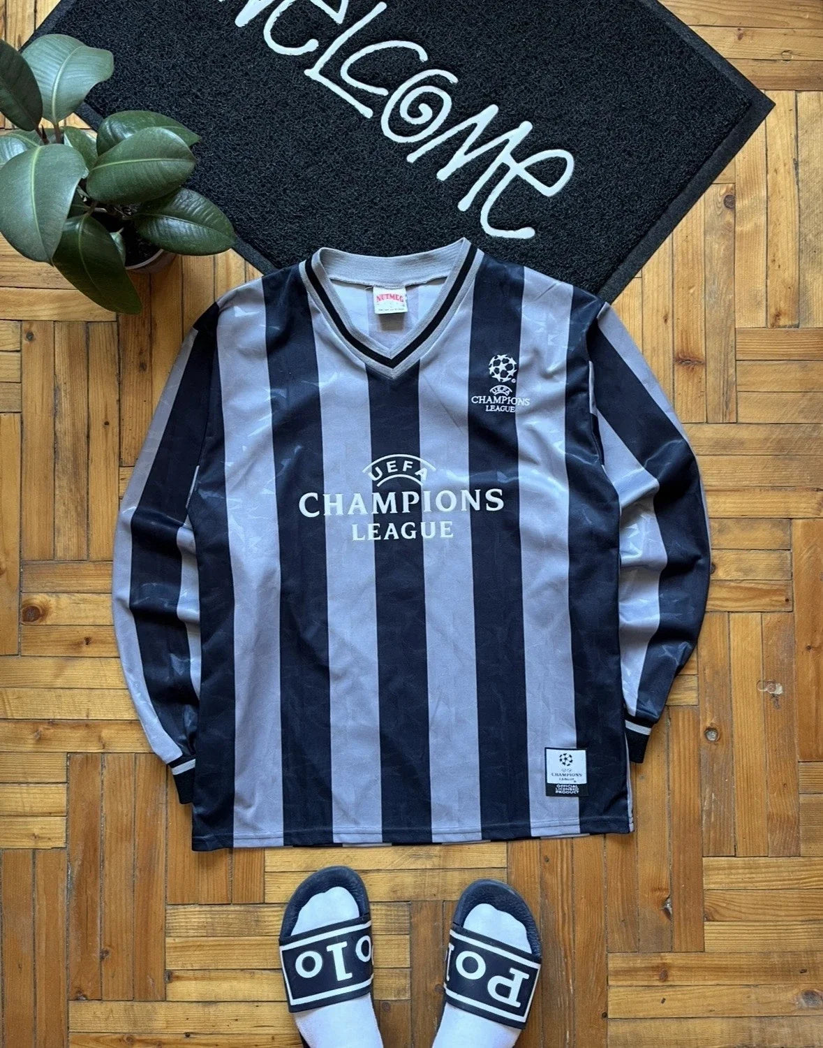 Vintage UCL 1990's Soccer Jersey Football Shirt By Nutmeg Size M Men's Unisex