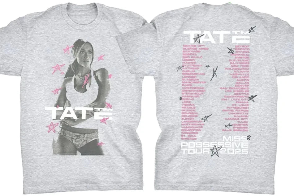 TATE McRAE - Oversized 2025 Miss Possessive Tour Shirt tshirt Unisex
