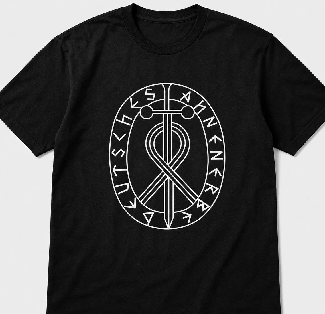 Ahnenerbe Pagan Runes Sword Norse Nordic WW2 WWII German Futhark t Shirt Unisex
