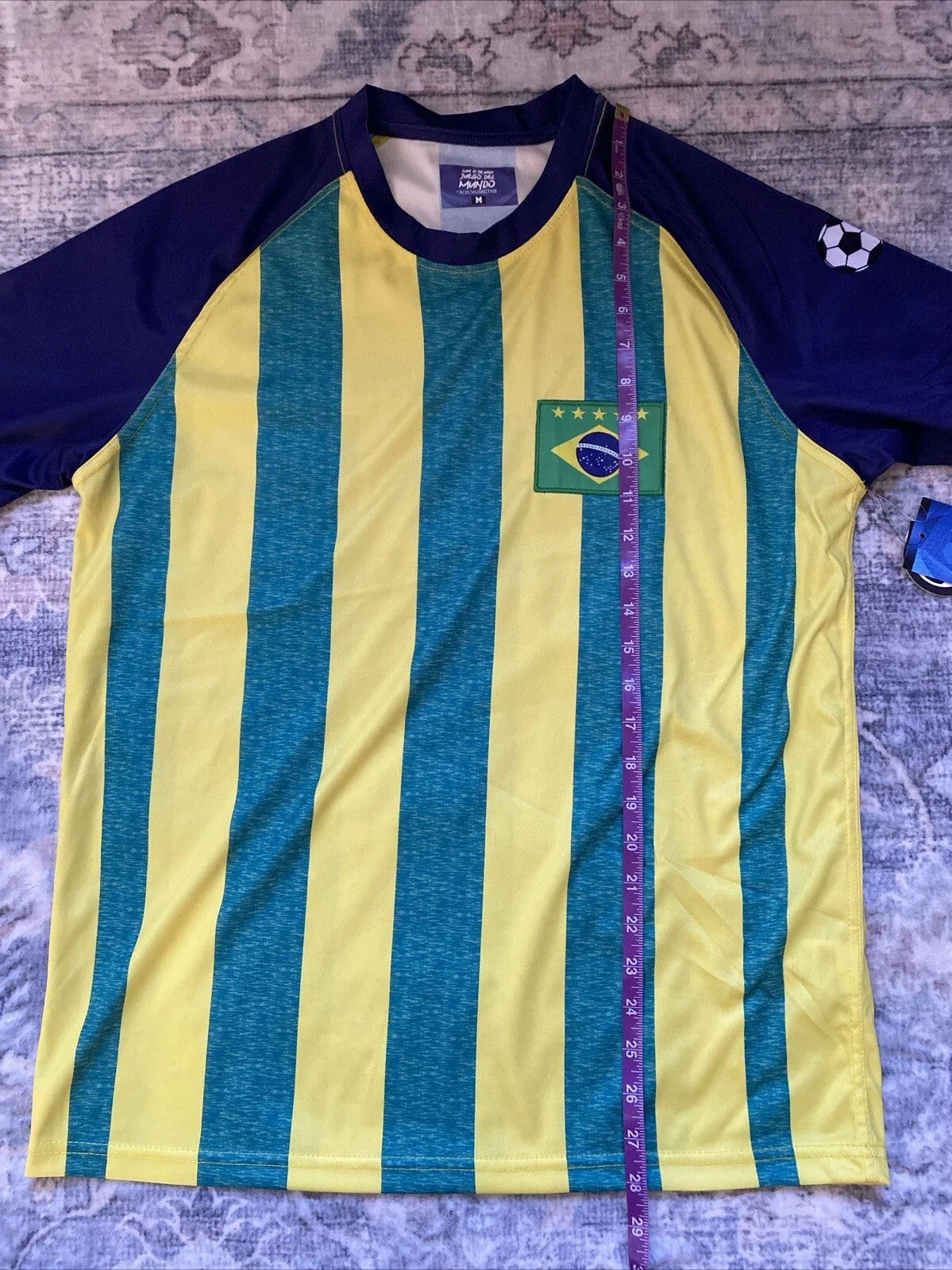 Brazil Soccer Xcelsius Active Game Of The World Shirt Men’s Medium Party Jersey Unisex