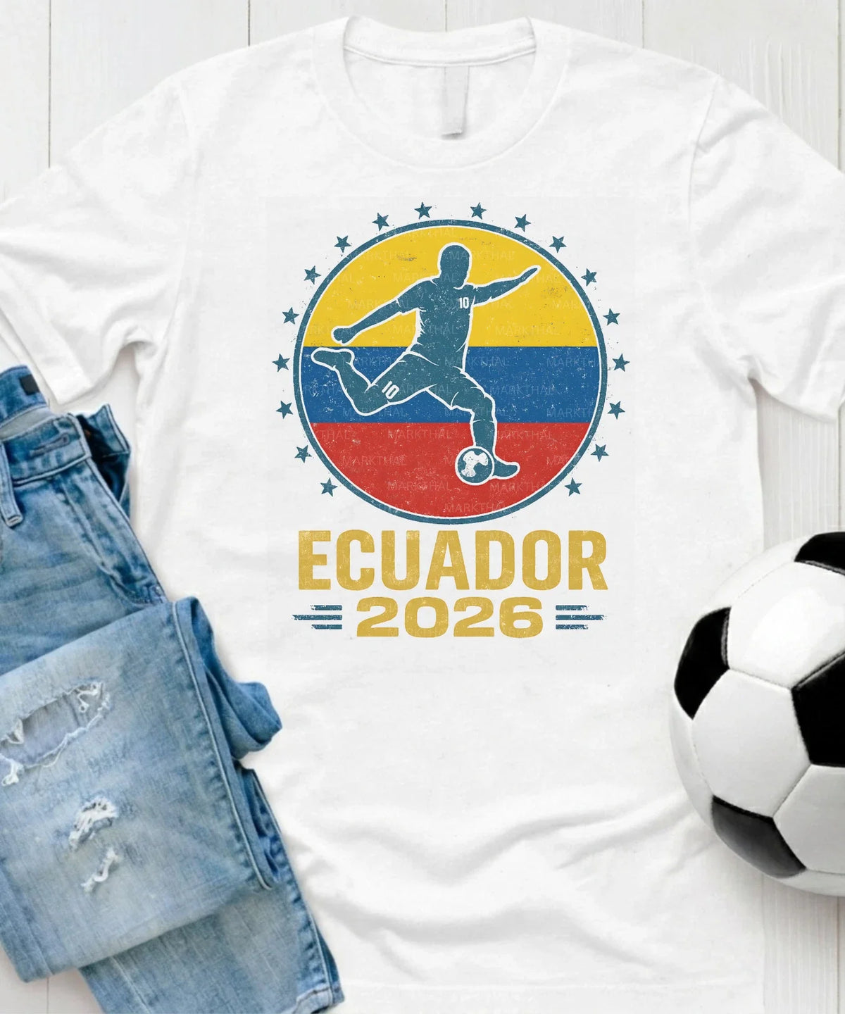 Ecuador 2026 World Soccer TShirt Futbol Shirt Ecuadorian Flag Tee Gildan Unisex Unisex
