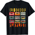 Old School Playlist Shirt Retro 80s 90s Cassette Tape Music Unisex