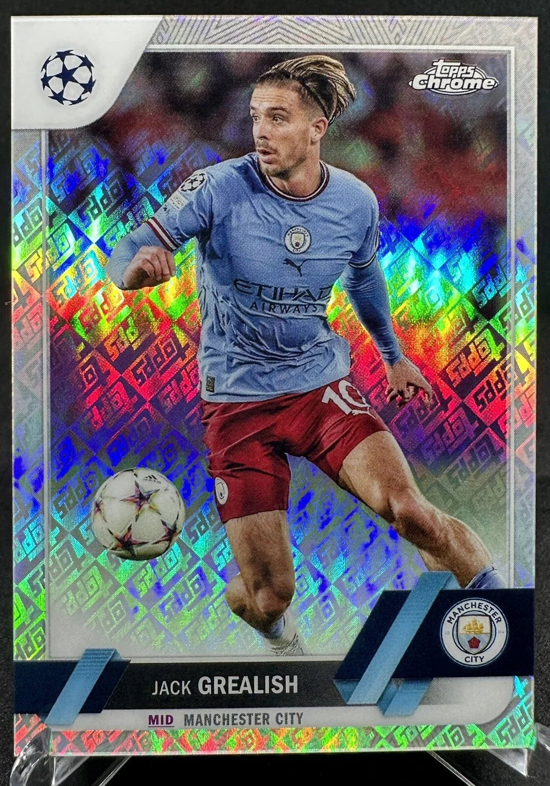 Jack Grealish 2023 Topps Chrome UEFA Champions League Toppsfractor /52 #142 Unisex