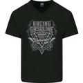 Racing Gasoline Motorbike Motorcycle Mens V-Neck Cotton Unisex