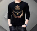 New Men Fashion Diamond Bee Crown Rhinestones Luxury High Quality Unisex