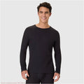 Hanes Men's Thermal Long Sleeve Waffle Knit Shirt - Black L *SEE DEAL!!!* Unisex