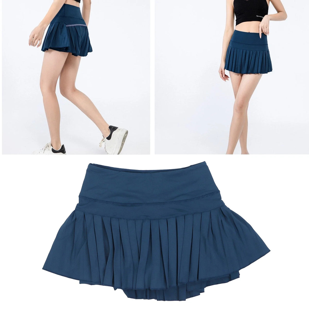 Women's Pleated Skirt Stylish Elastic Sports Skirt For Tennis Fitness Unisex