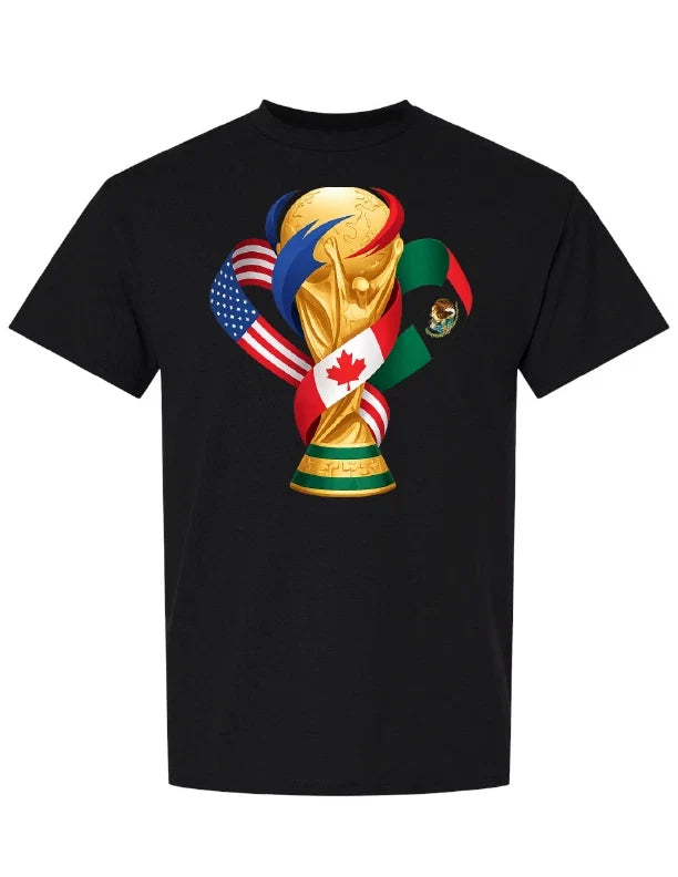 FIFA 2026 tee World Cup Soccer Graphic Tee USA Football Fan Black tee Unisex
