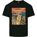 Cat Scream Painting Parody Mens Cotton Tee Top Unisex